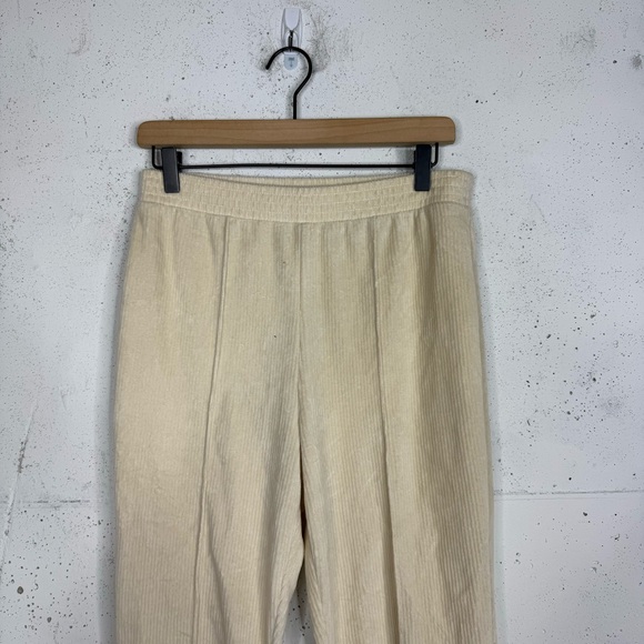 Aerie Ribbed Pleated Front Wide Leg High Rise Pants Med - Picture 6 of 8